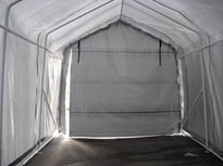 Dør ende i 300Gr. PE for Telt- Hall B4.0xL8.0xH3.8 Ny type  (19011)